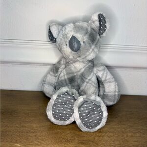 Demdaco Gray Koala Bear Stuffed Plush Animal Toy Textured Nose Soft Plushy